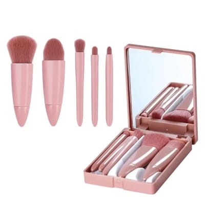 Makeup Brush Set with Mirror