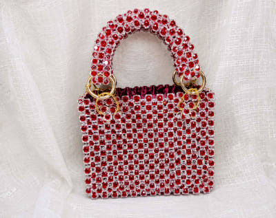 Lady Dior inspired beaded bag