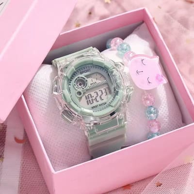 Kids Digital Watch & Bracelet Gift Set