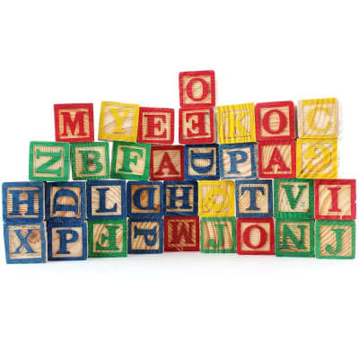 ABC Wooden Alphabet Learning Blocks Set