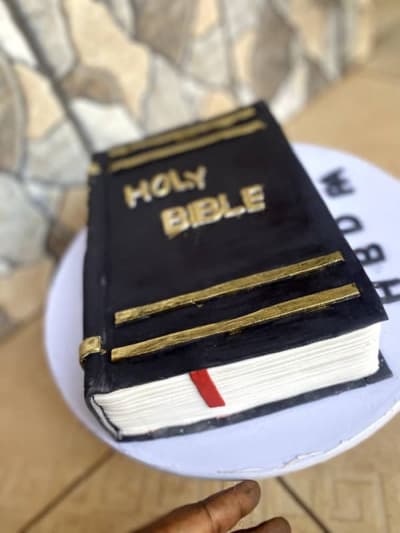 Holy Bible-Themed Celebration Cake
