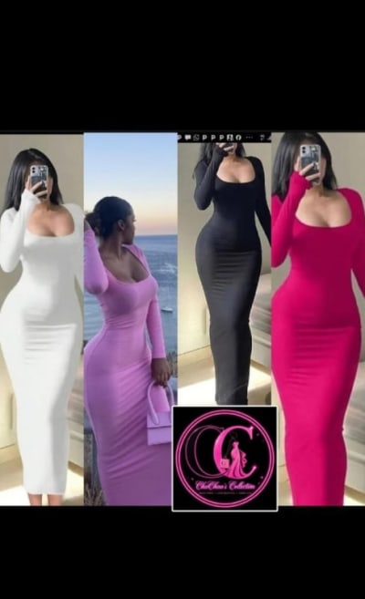 Long-Sleeve Bodycon Maxi Dress