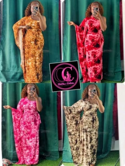 Abstract Print One-Shoulder Maxi Dress