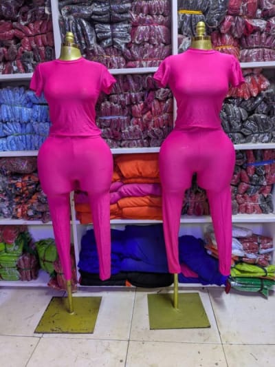 Bright Pink T-Shirt and Leggings Set