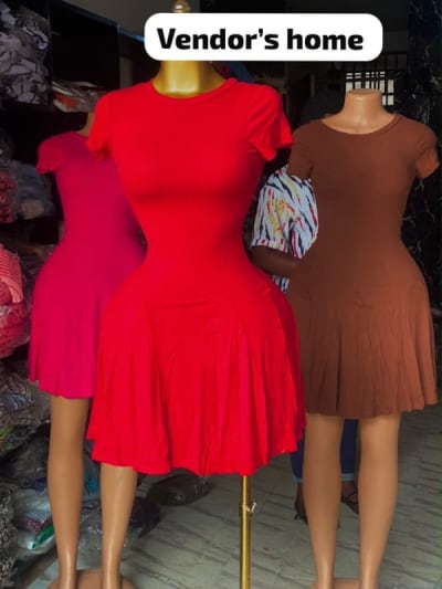 Short-Sleeve Fit-and-Flare Mini Dress