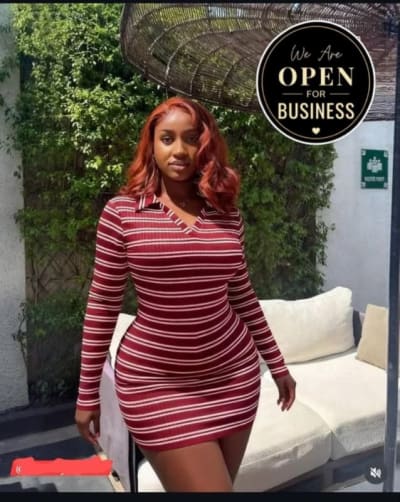 Burgundy Striped Long-Sleeve Polo Mini Dress
