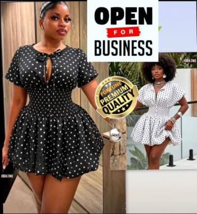 Polka Dot Smocked-Waist Mini Dress