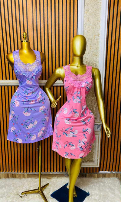 Women’s Floral Nightdress with Lace Detail