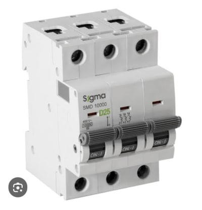 Sigma D25 3-Pole Circuit Breaker – 25A