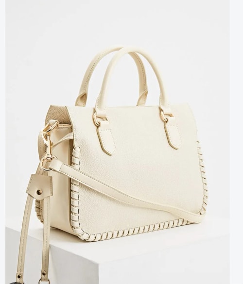 Sac à Main Crème Élégant avec Bandoulière Amovible