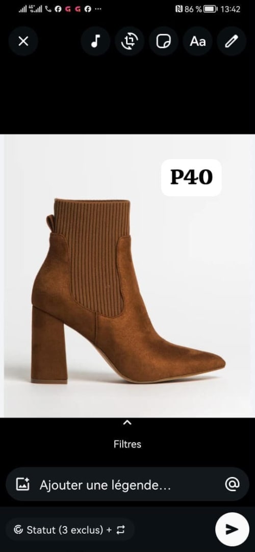 Bottines Marron à Talons Carrés et Bout Pointu pour Femme