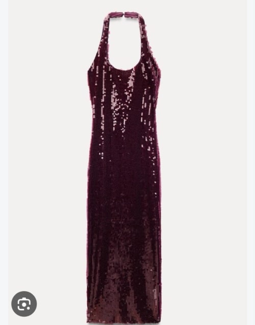 Robe Longue Vert Émeraude à Sequins avec Fente