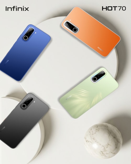 Infinix Hot 70 4G | 4GB RAM + 128GB | 6.78" 120Hz | 5,600mAh 45W | 50MP | IP65