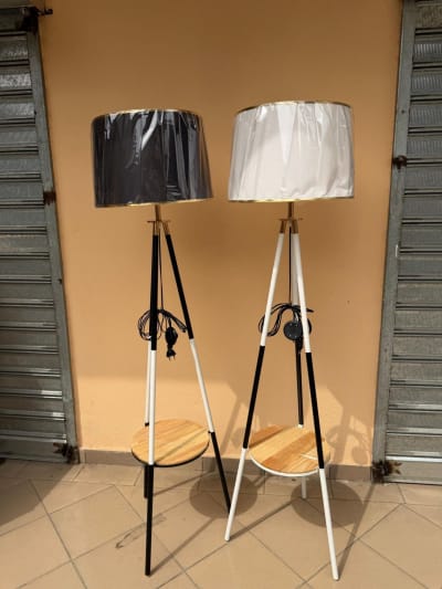 Tripod Floor Lamp with Shelf