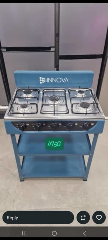 Innova table top gas burner with shelves