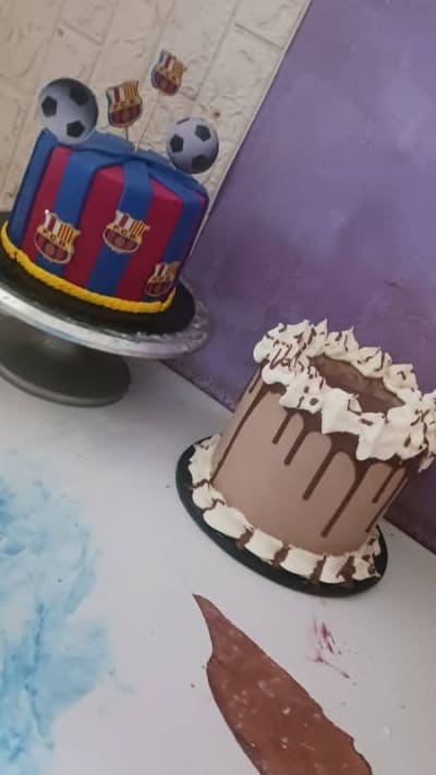 FC Barcelona Football Birthday Cake