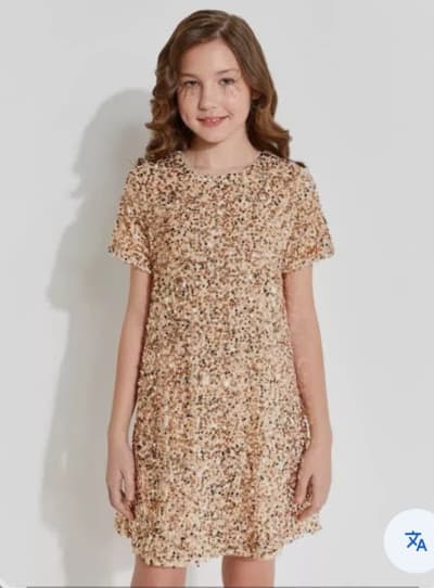 Robe Fleurie à Manches Courtes pour Fille