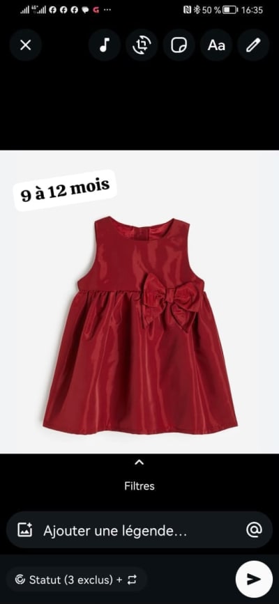 Robe Rouge de Cérémonie avec Nœud pour Bébé Fille