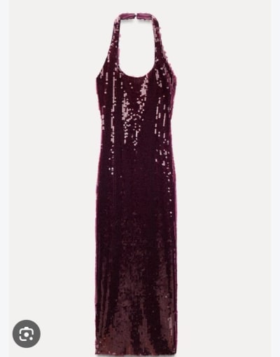 Robe Longue Vert Émeraude à Sequins avec Fente