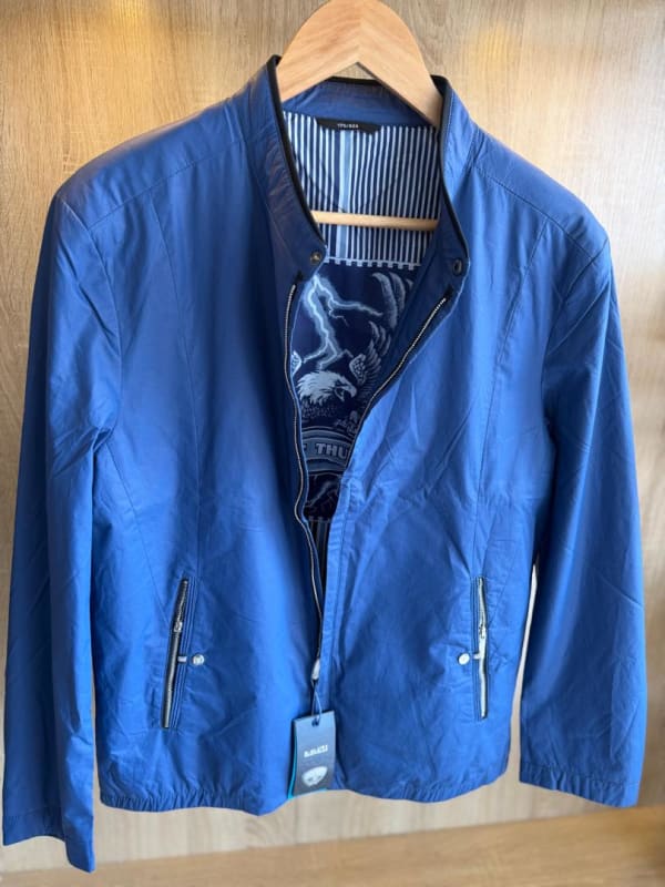 Blue Lightweight Bomber Jacket