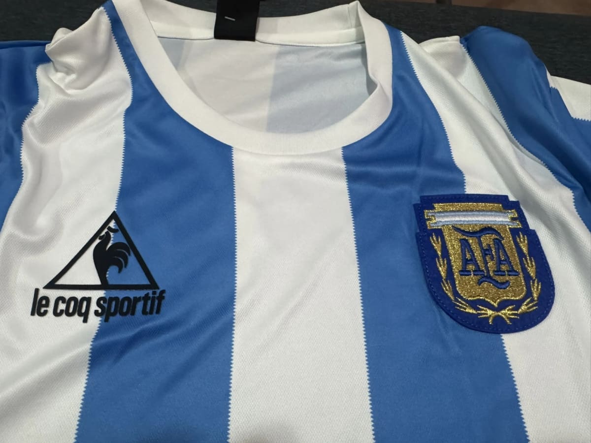 Camiseta Titular Argentina 1986 Versión Retro - imagen 2