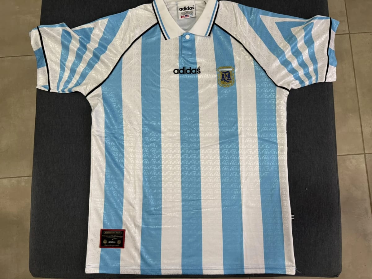 Camiseta Titular Argentina 1996 Versión Retro - imagen 1