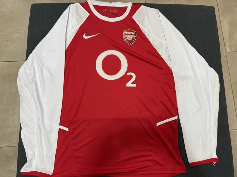Camiseta Titular Arsenal 2002 Versión Retro Manga Larga - Arsenal