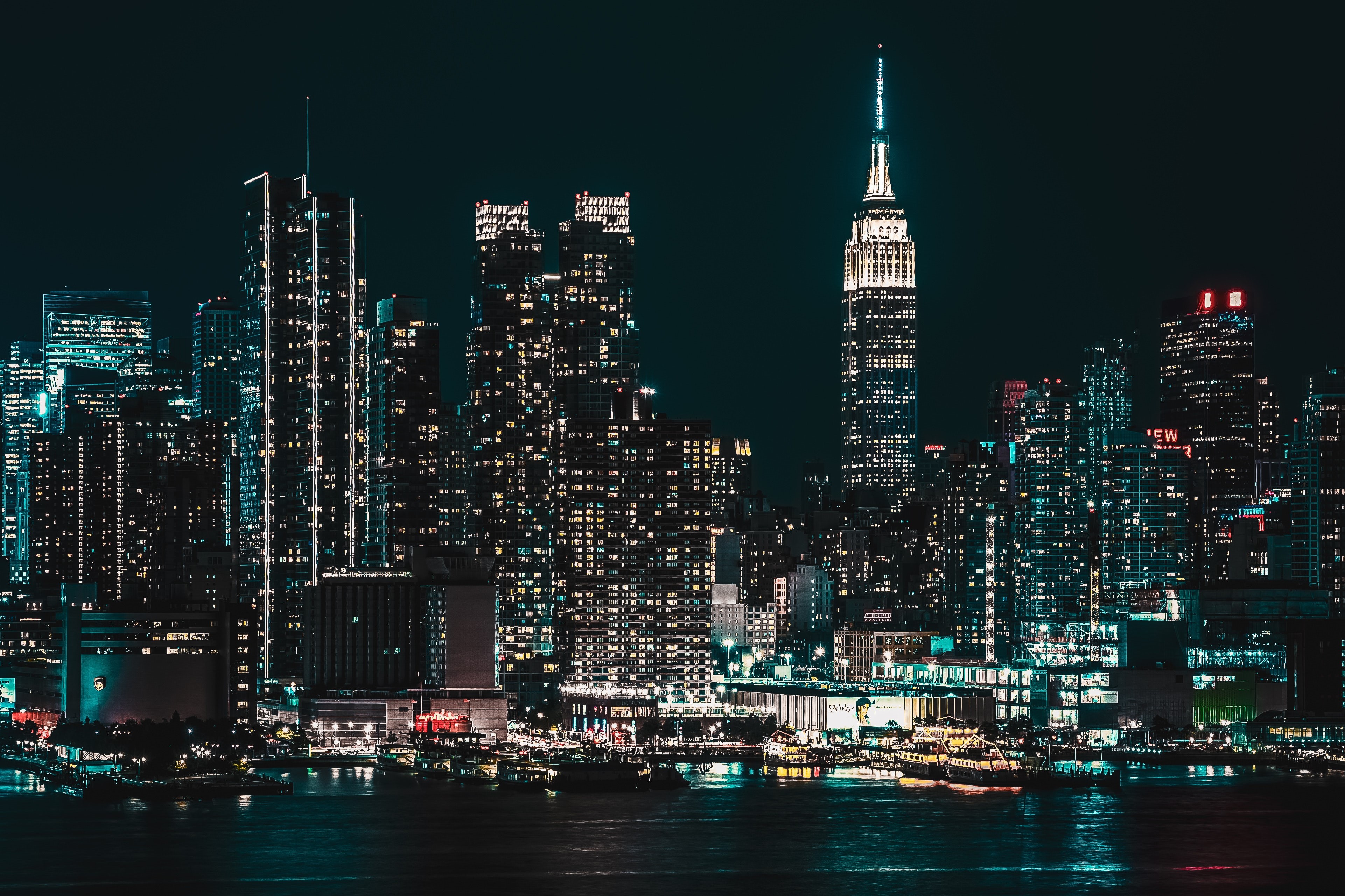 city lights at night