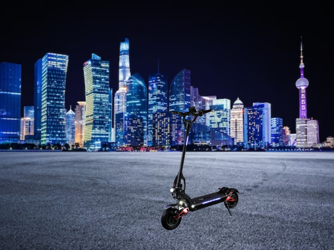 e-scooter at night