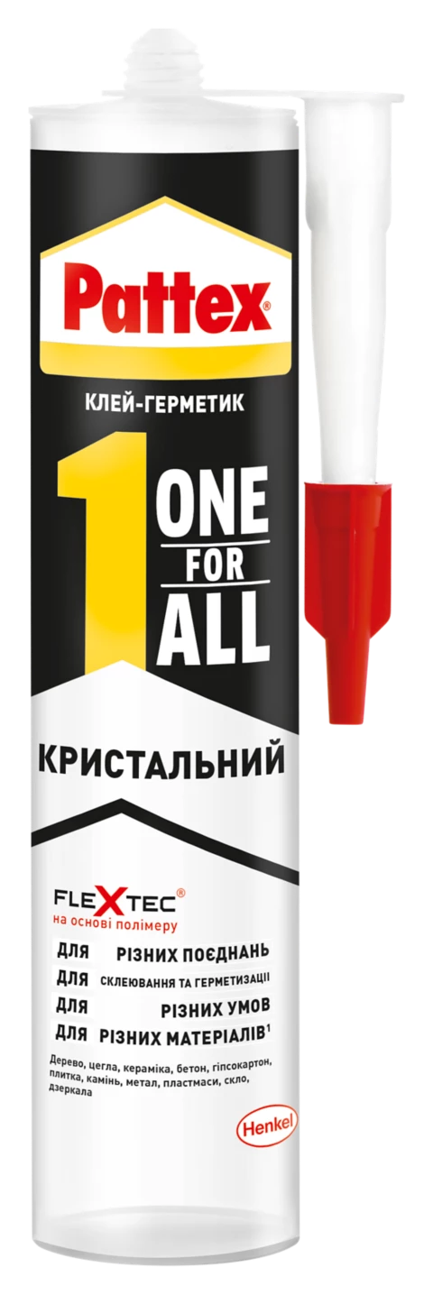Клей-герметик Pattex One For All Кристальний 290 г прозорий