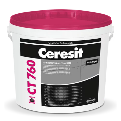 Штукатурка декоративна CERESIT CT-760 Visage з фактурою архітектурний бетон 20 кг