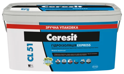 Мастика гідроізоляційна Ceresit CL 51, 3.5 кг