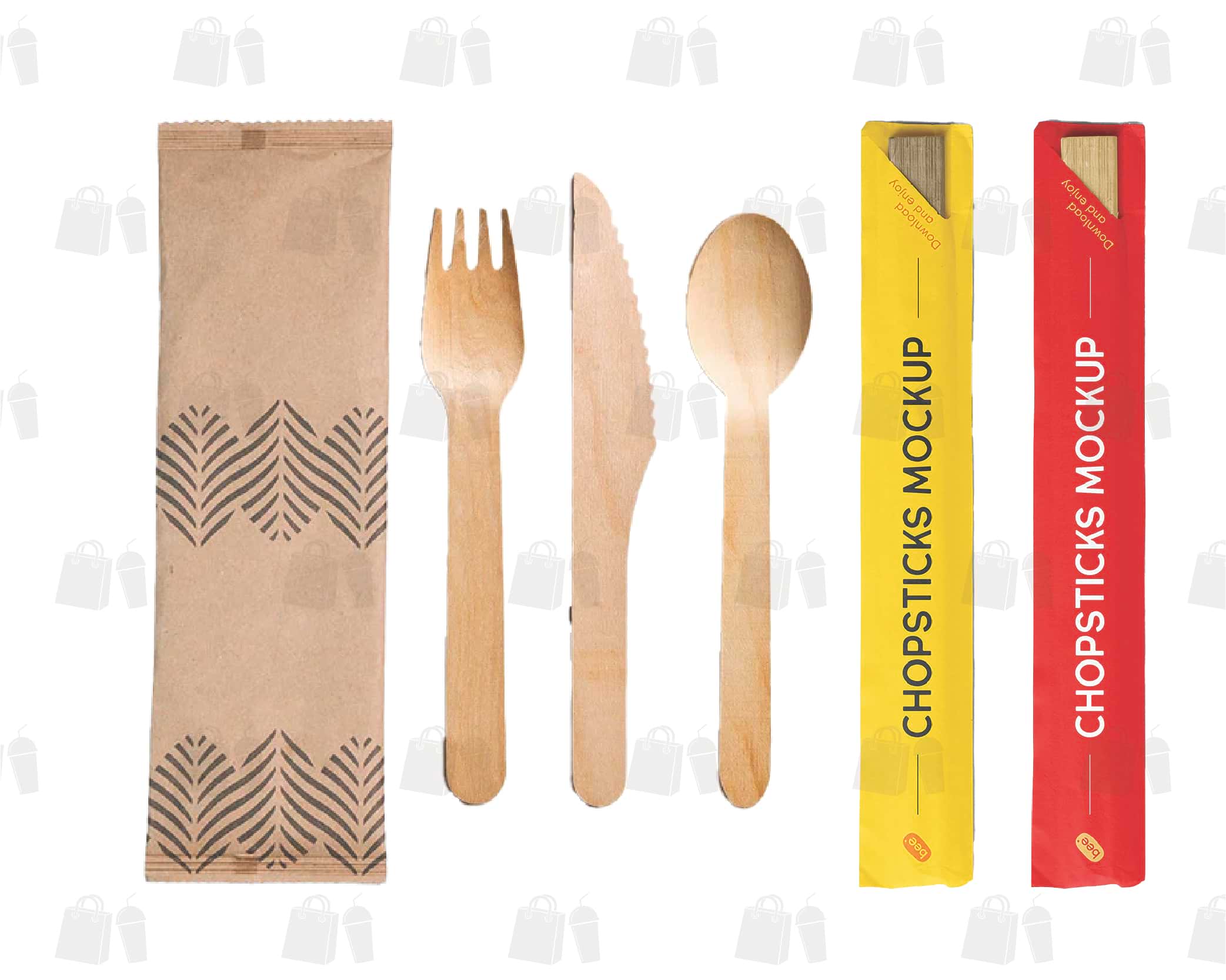 Disposable Cutlery Set & Straw