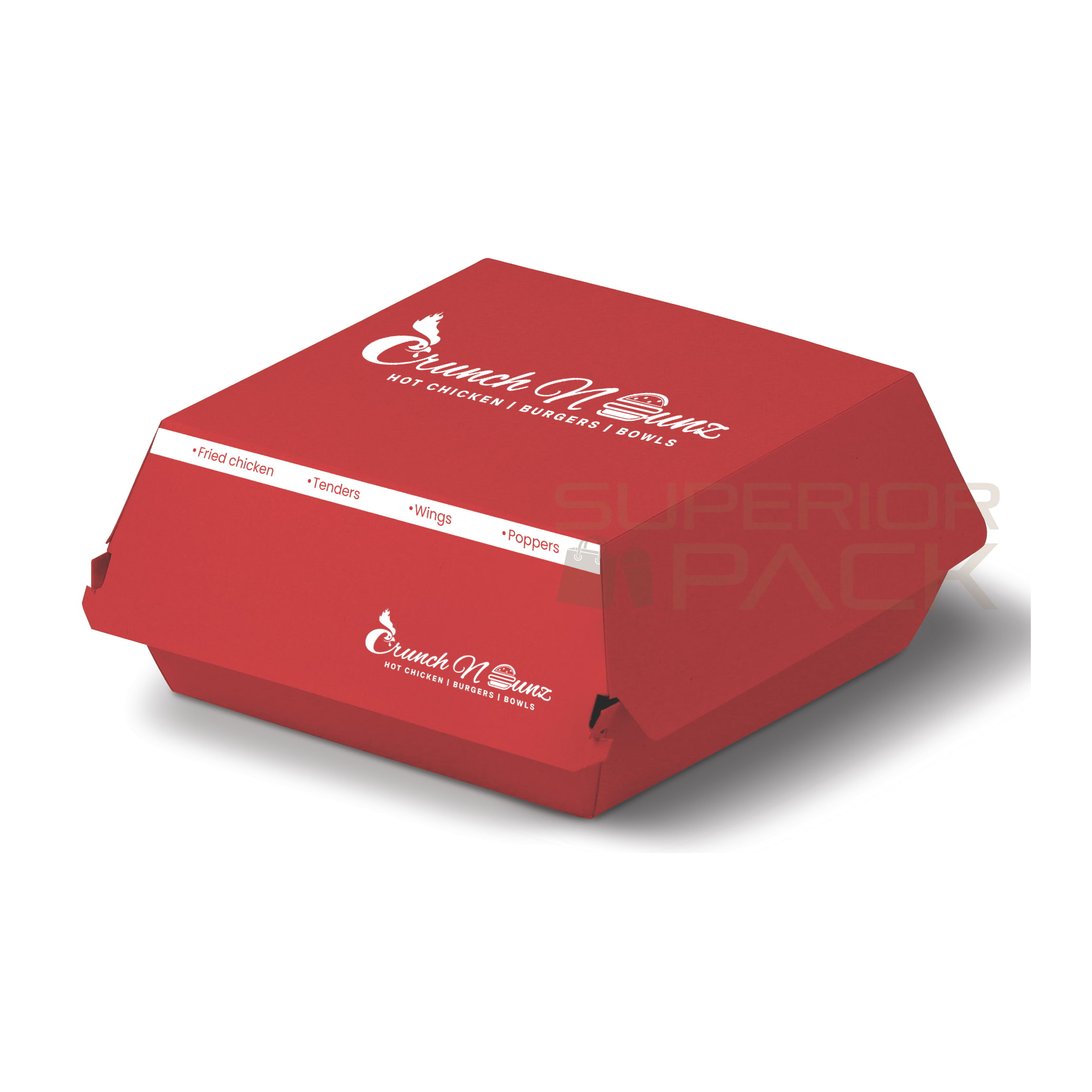 Burger Box with Flip Lid