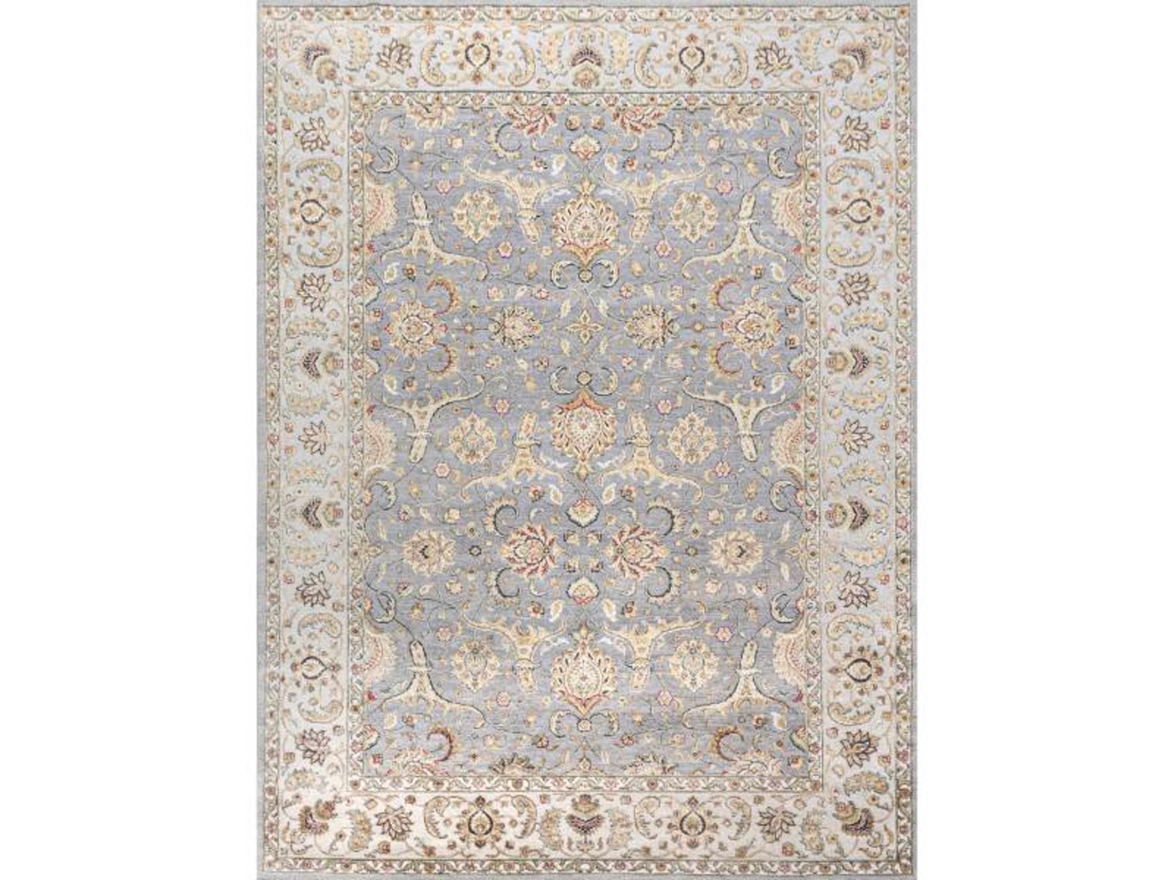 Hand Knotted Transitional Wool & Silk Carpet 5