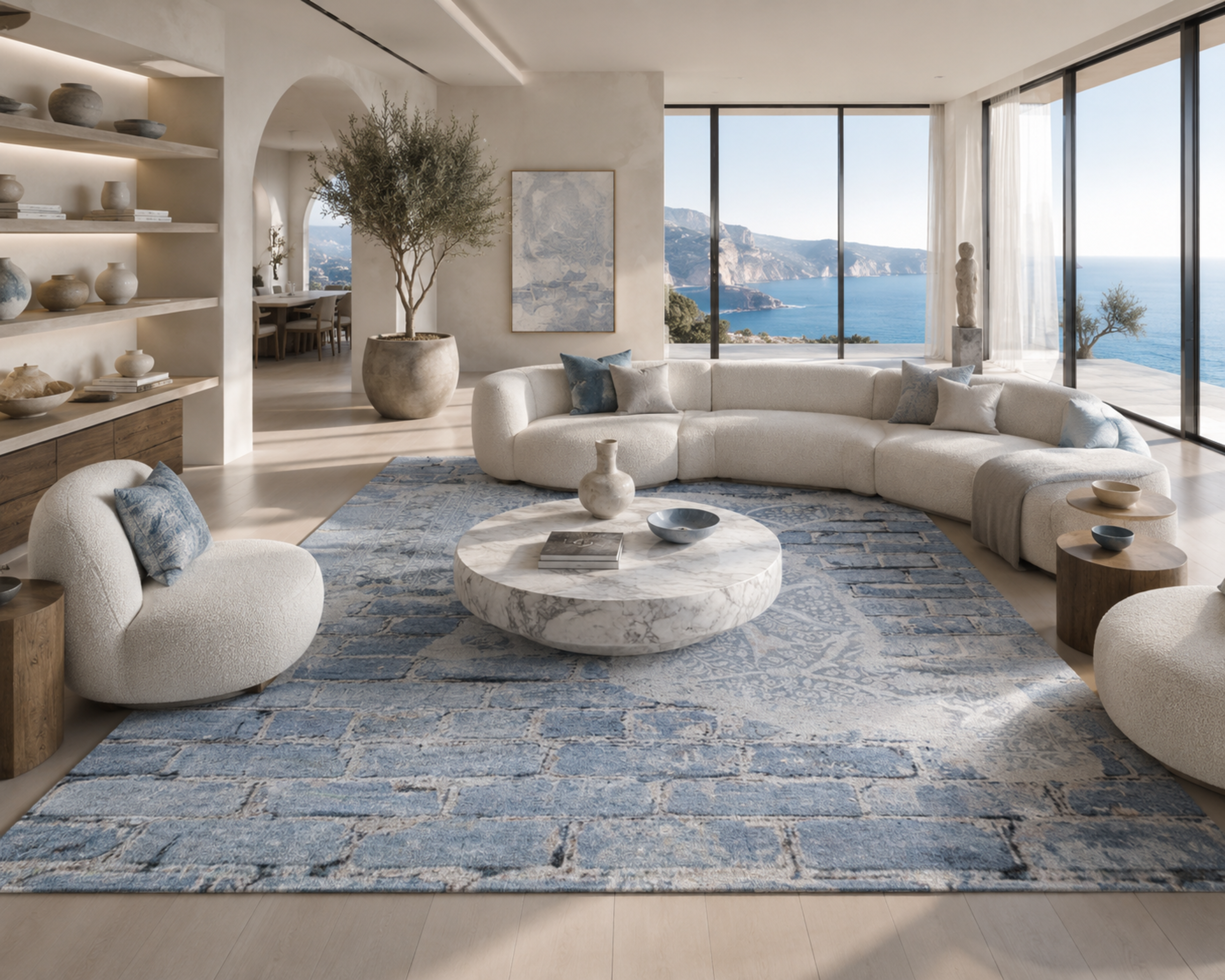 Hand Knotted Transitional Carpet