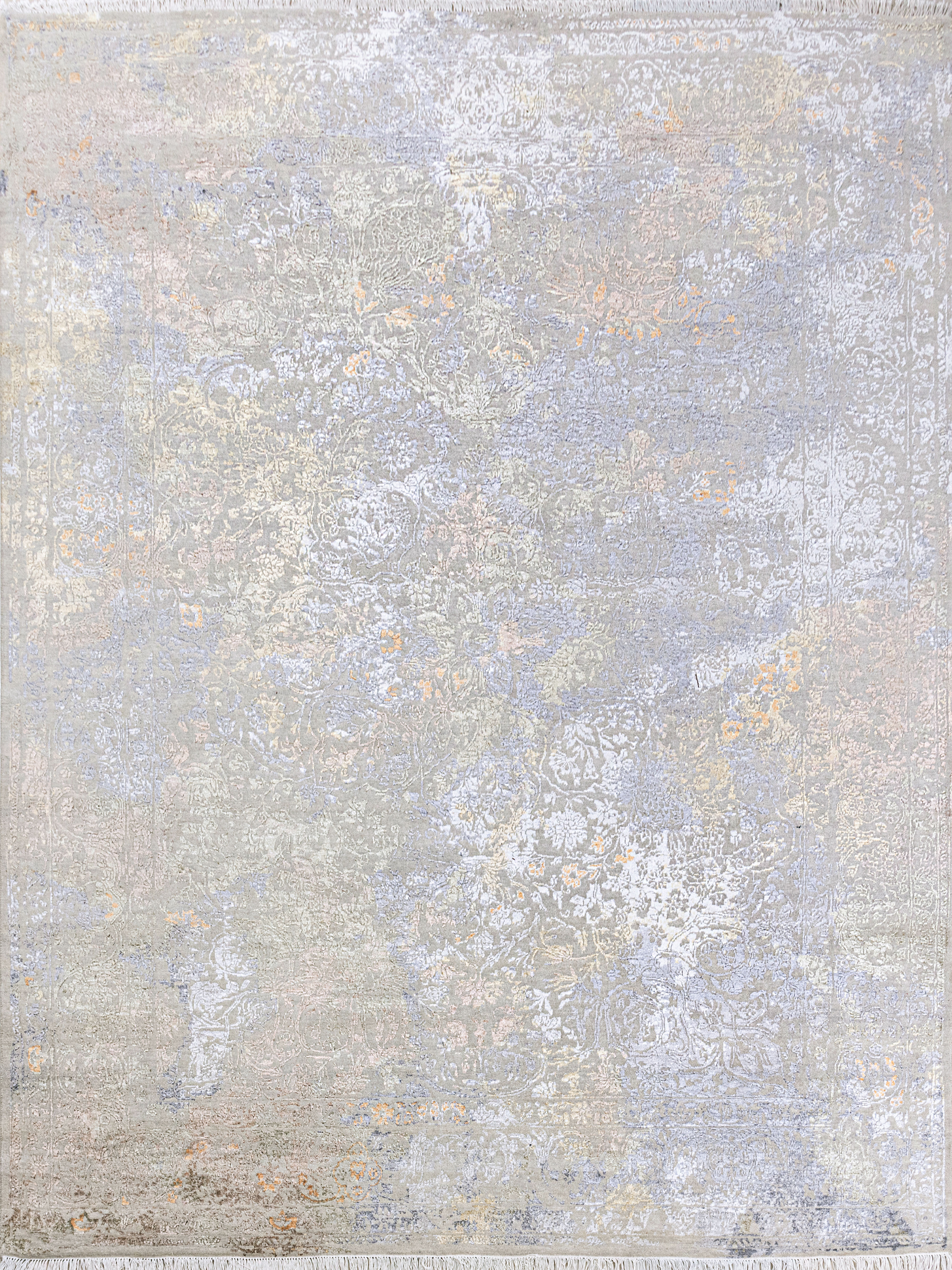 Hand Knotted Wool & Silk Carpet
