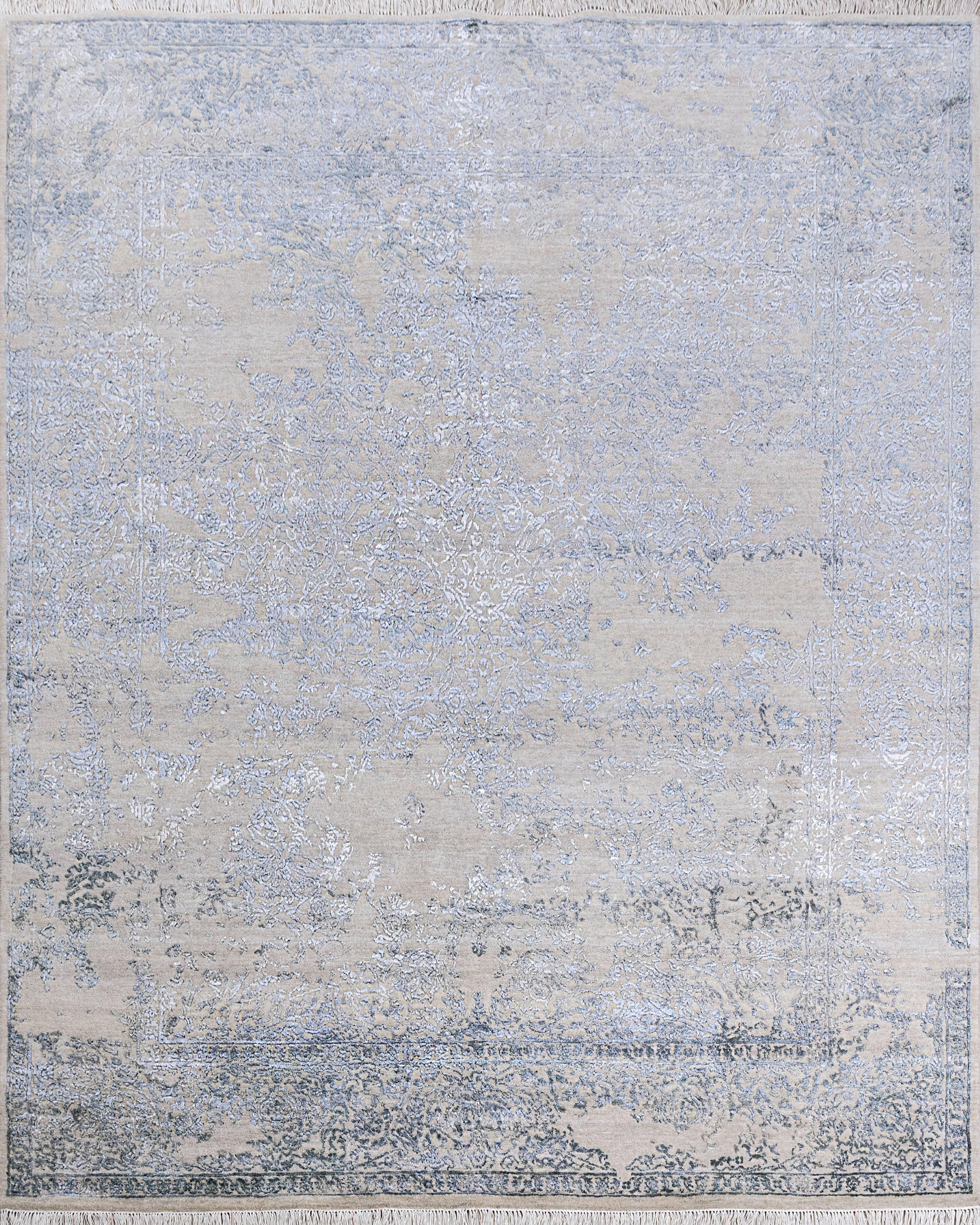 Hand Knotted Transitional Wool & Silk Carpet