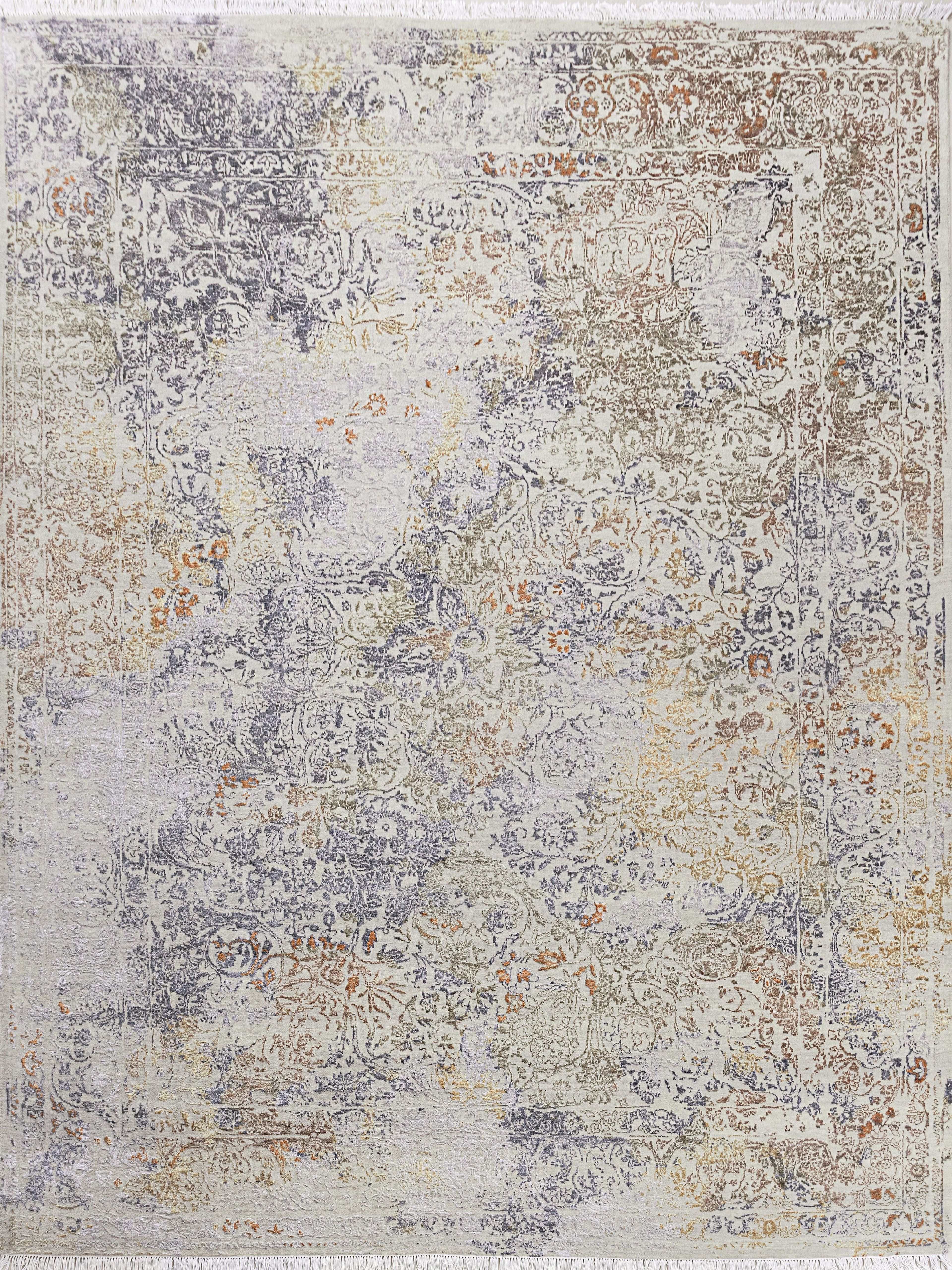 Hand Knotted Wool & Silk Carpet 2