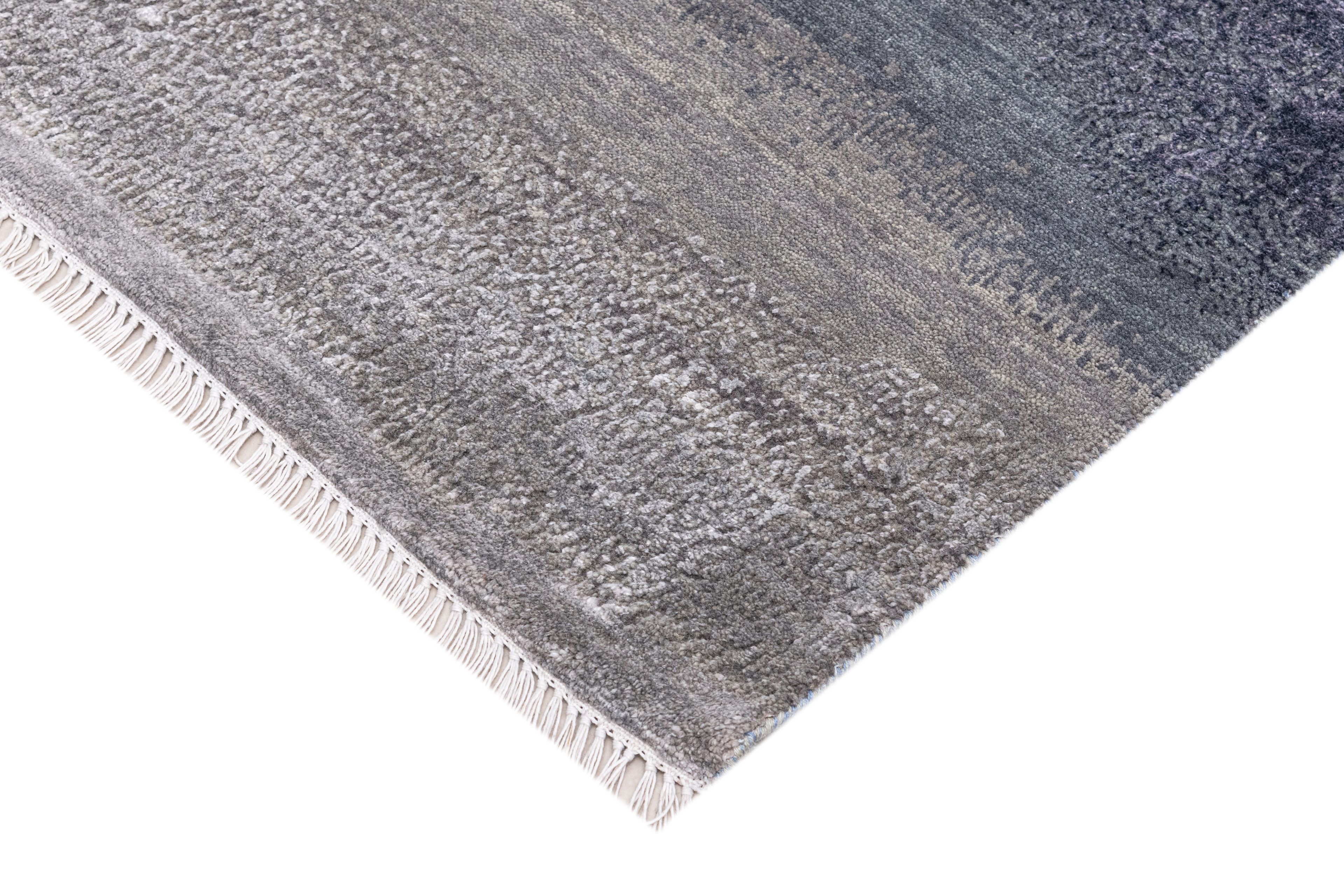 Hand Knotted Modern Contemporary Carpet 4