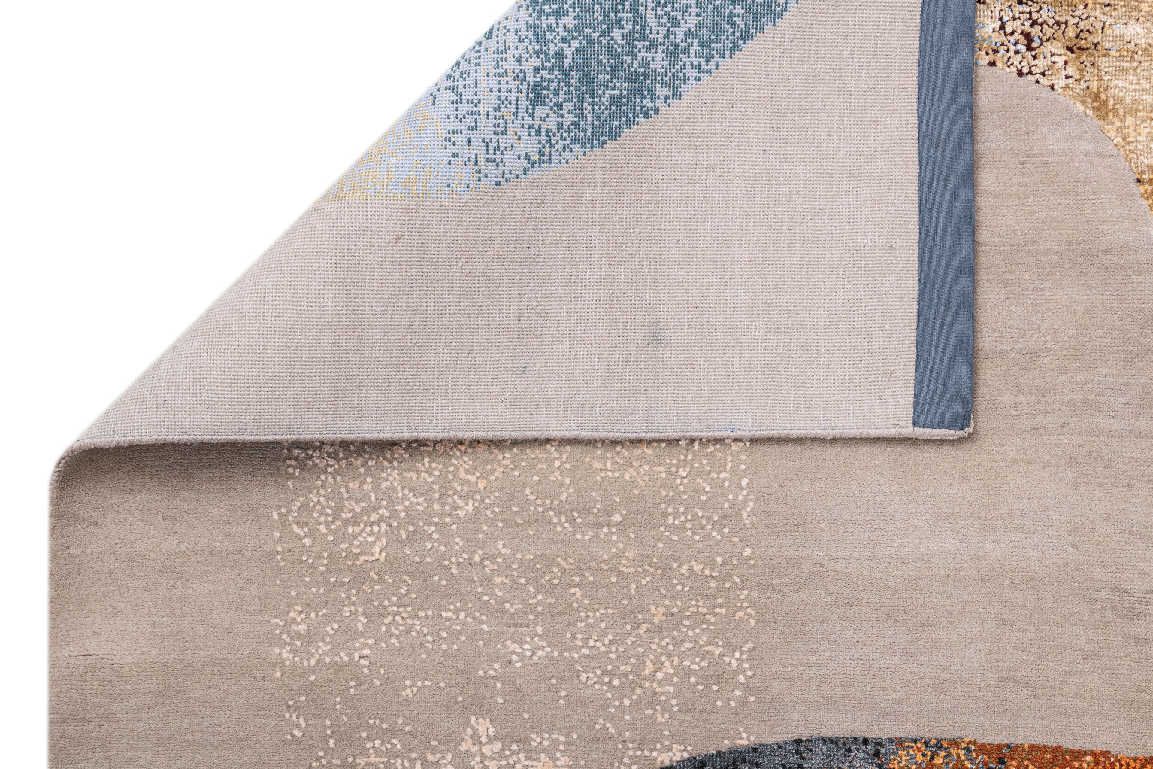 Hand Knotted Modern Contemporary Carpet 5