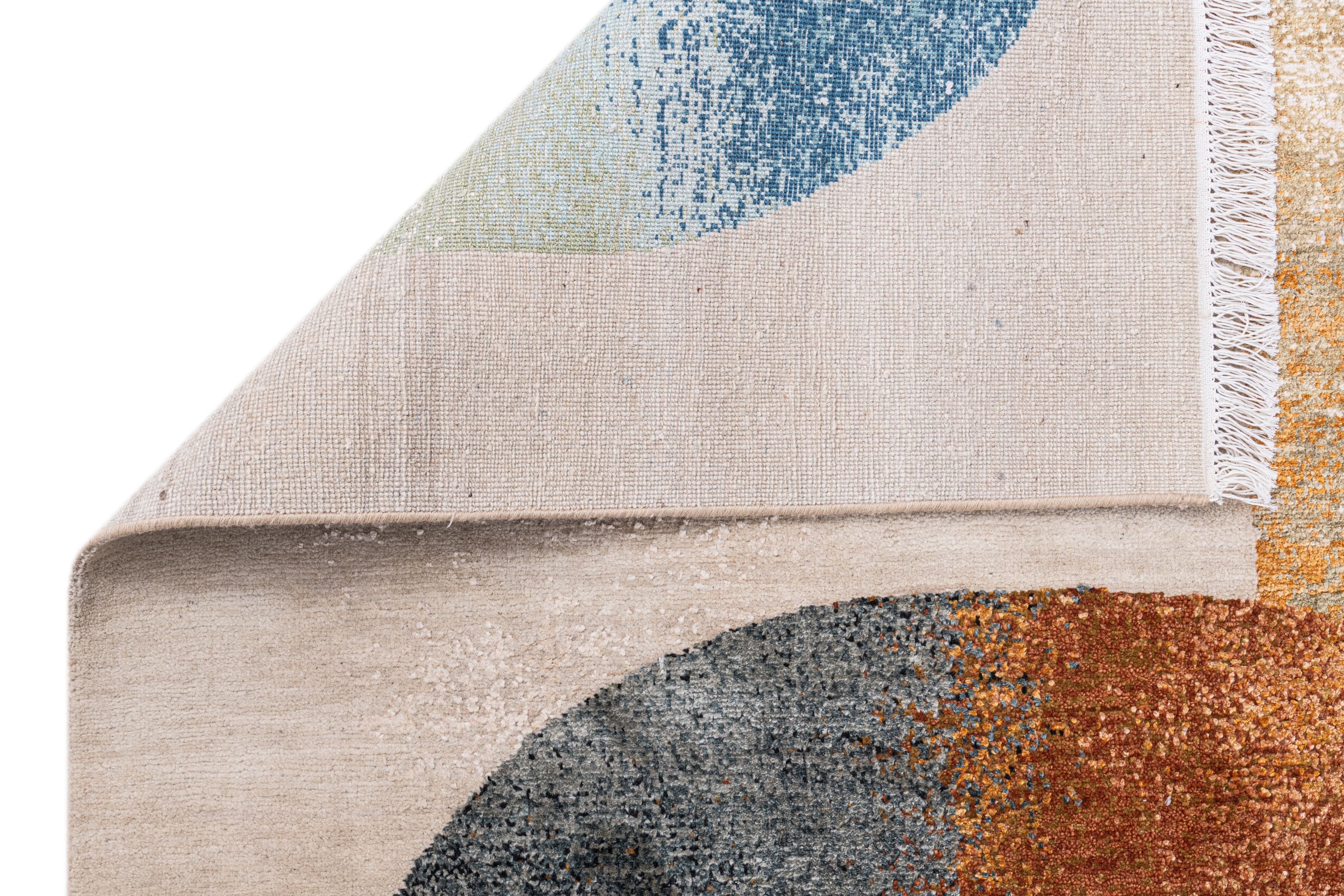 Hand Knotted Modern Contemporary Carpet 5