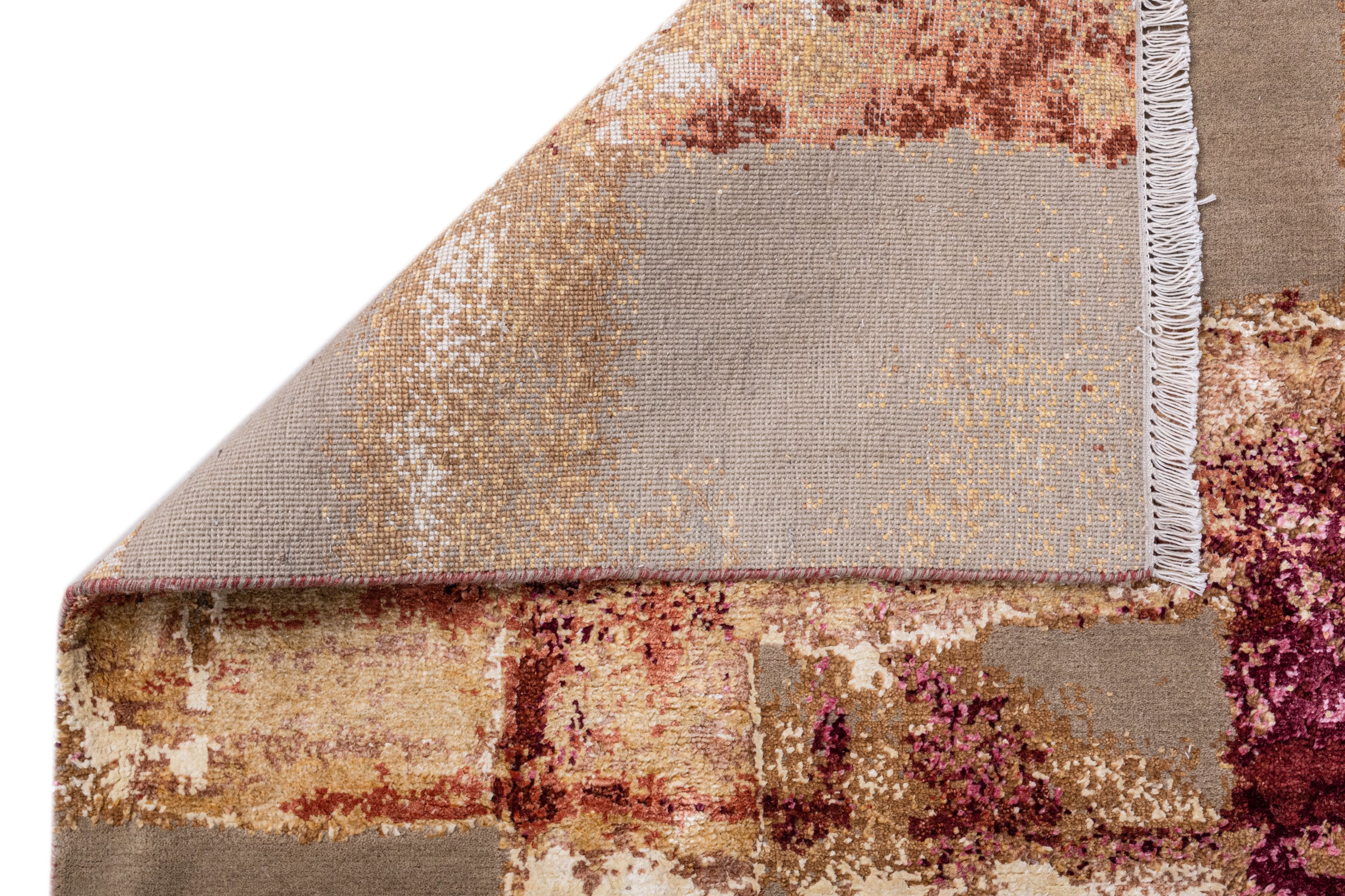 Hand Knotted Modern Contemporary Carpet 5