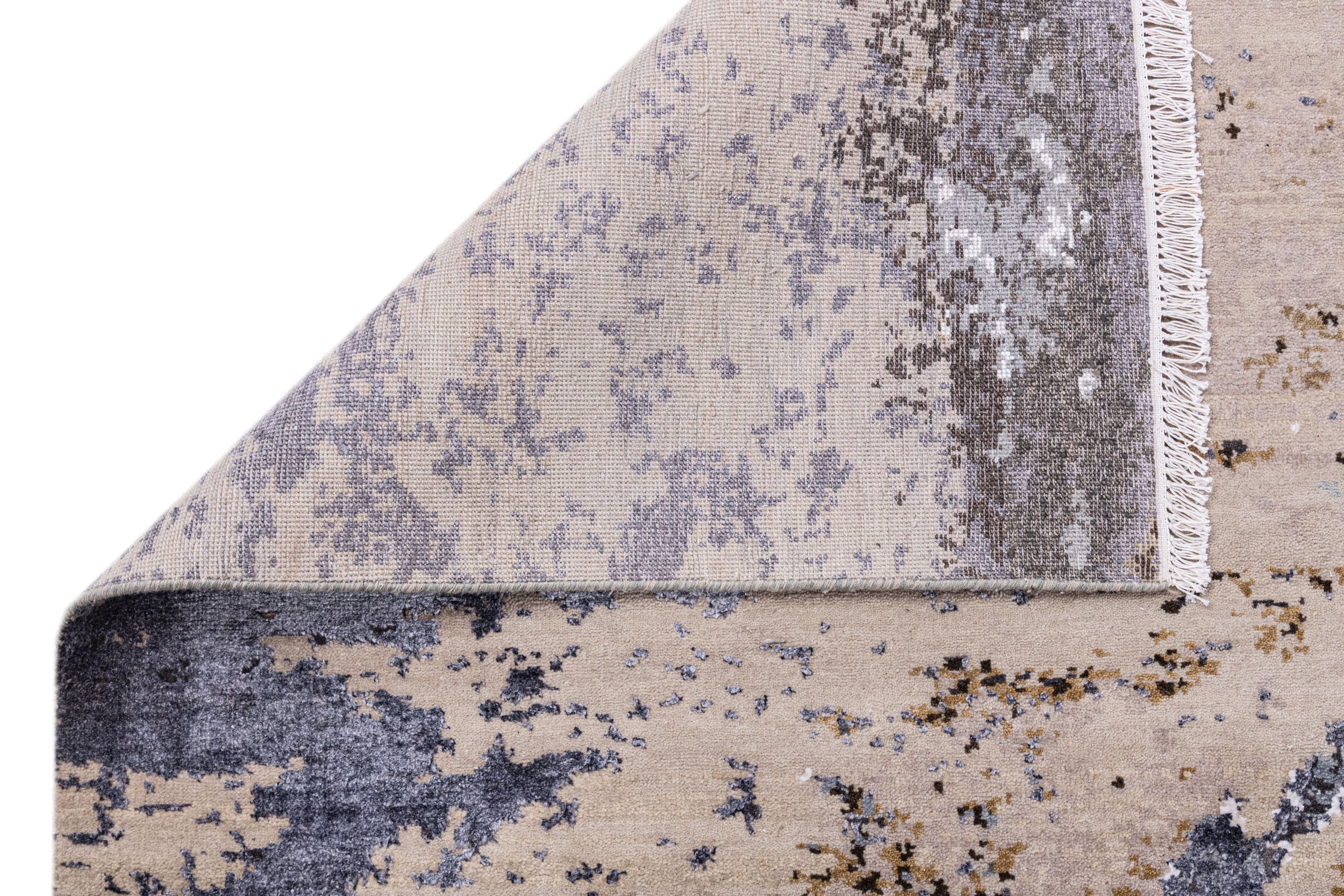 Hand Knotted Modern Contemporary Carpet 5
