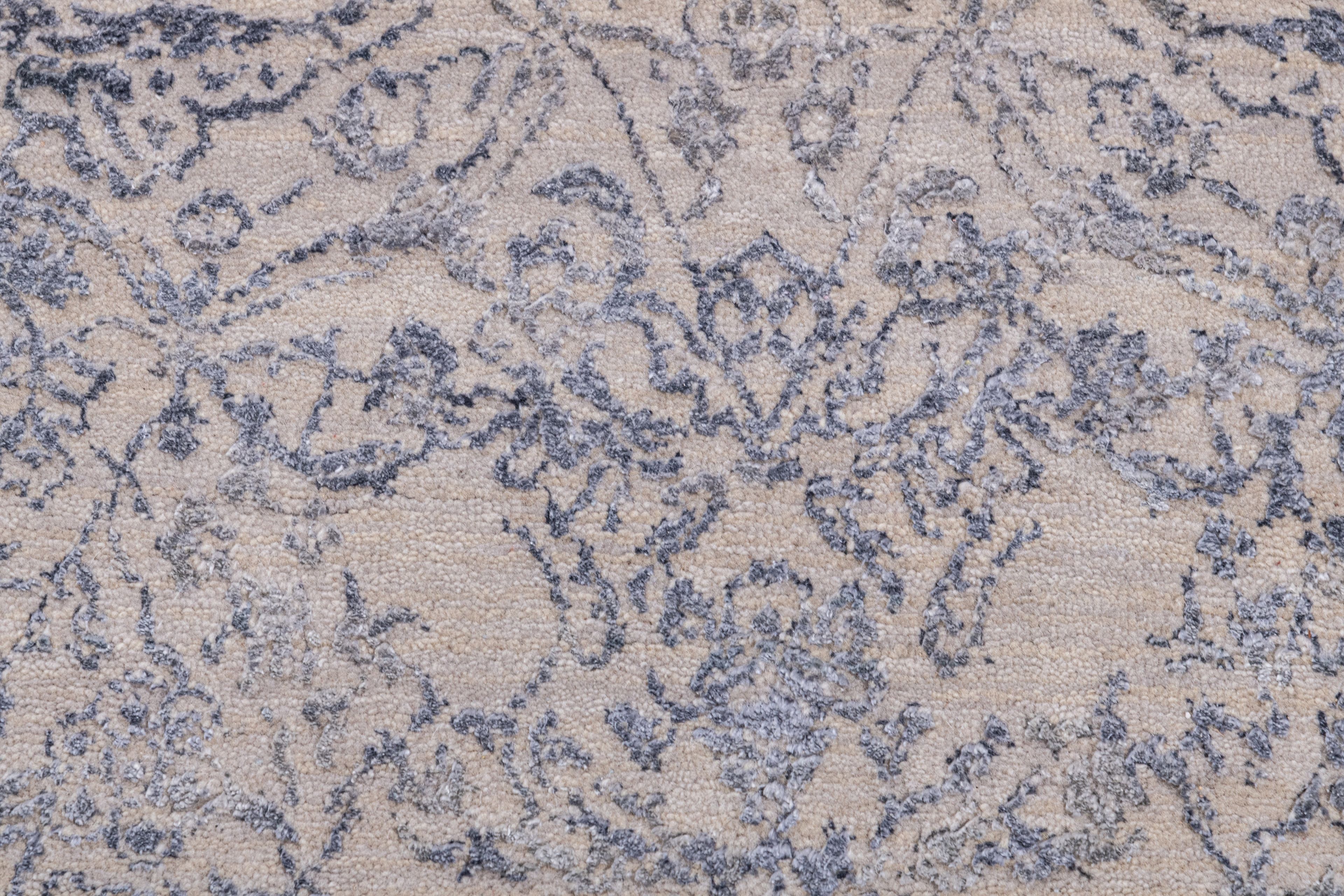Hand Knotted Transitional Wool & Silk Carpet 3