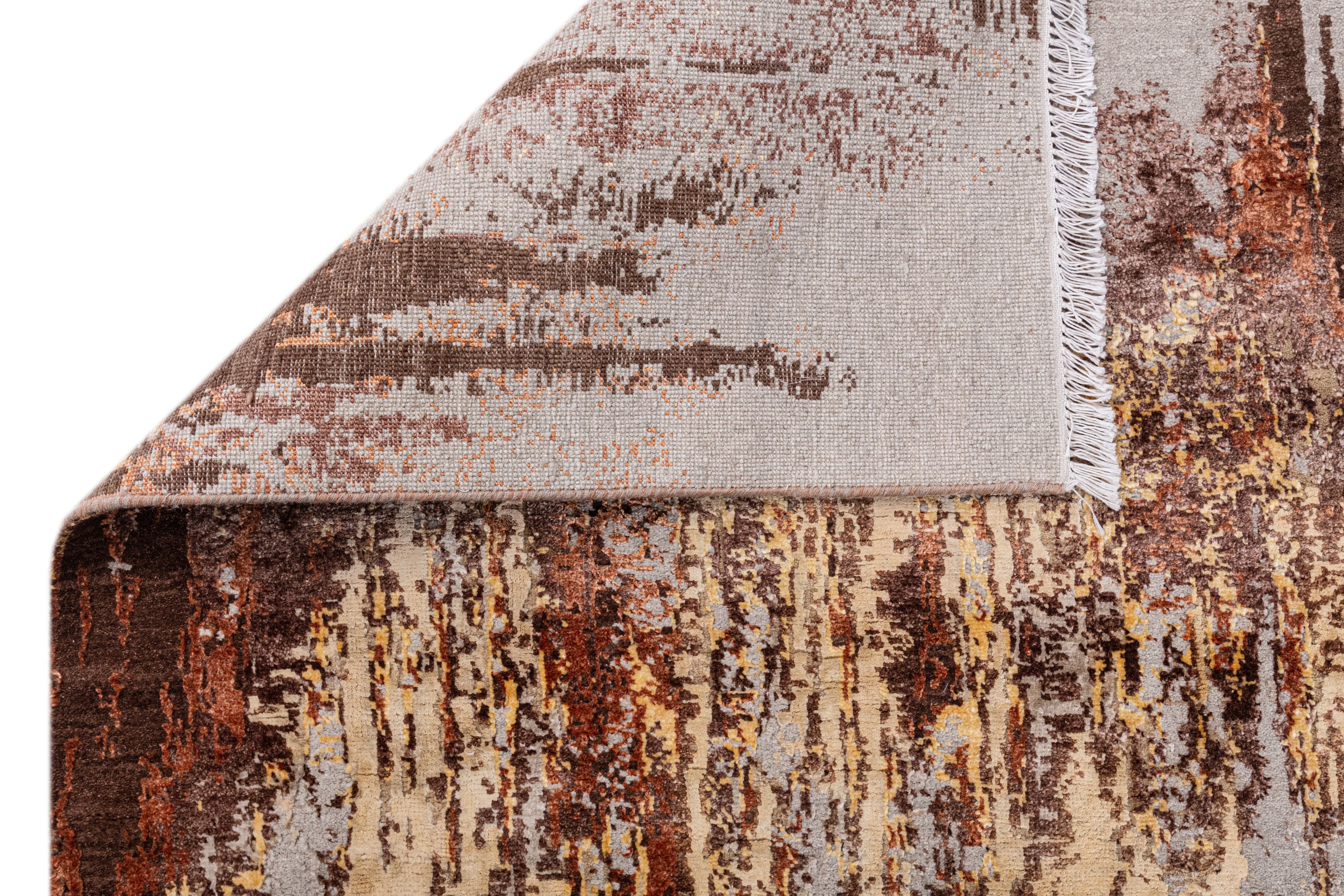 Hand Knotted Modern Contemporary Carpet 5