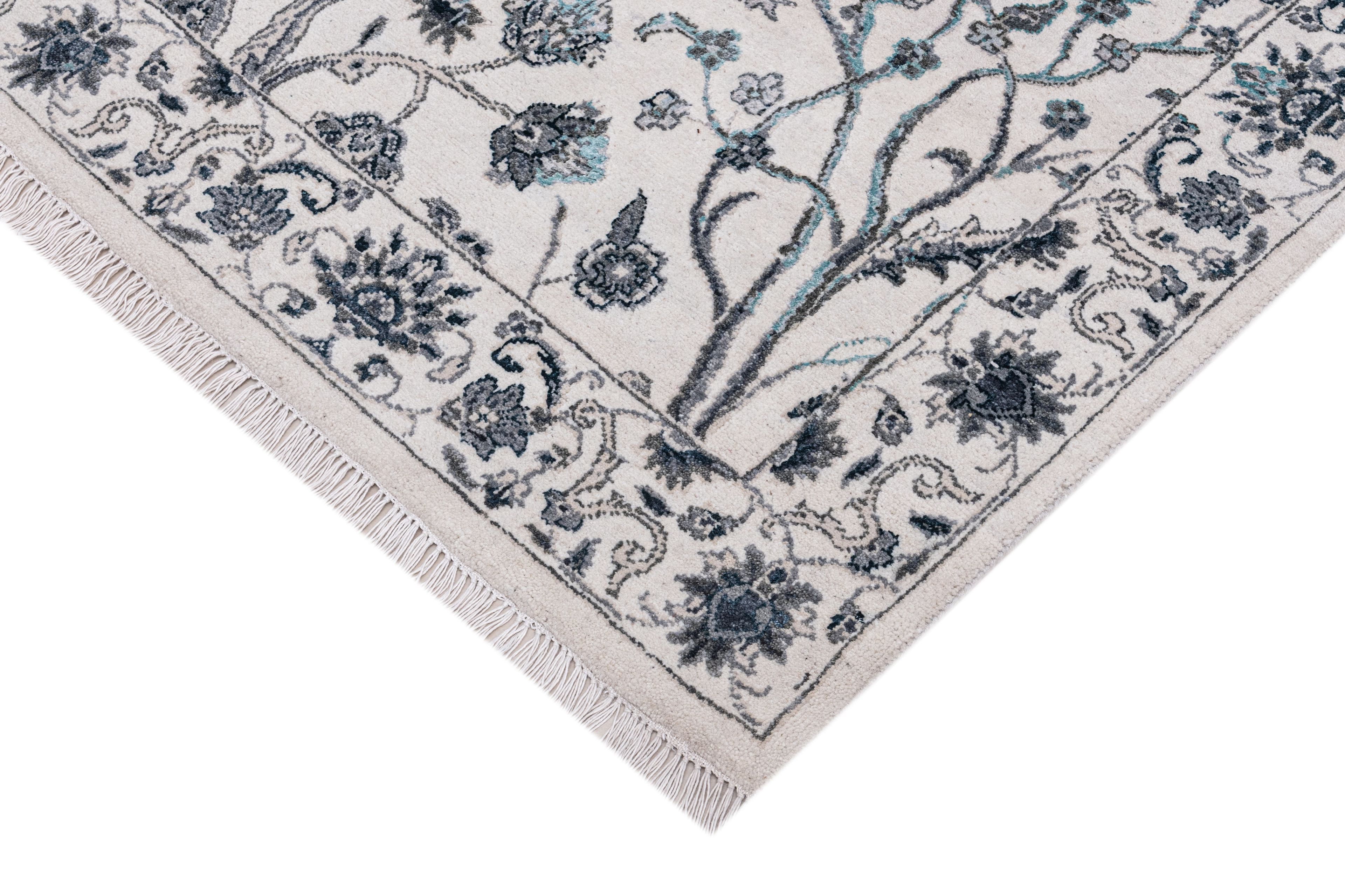 Hand Knotted Modern Contemporary Carpet 4