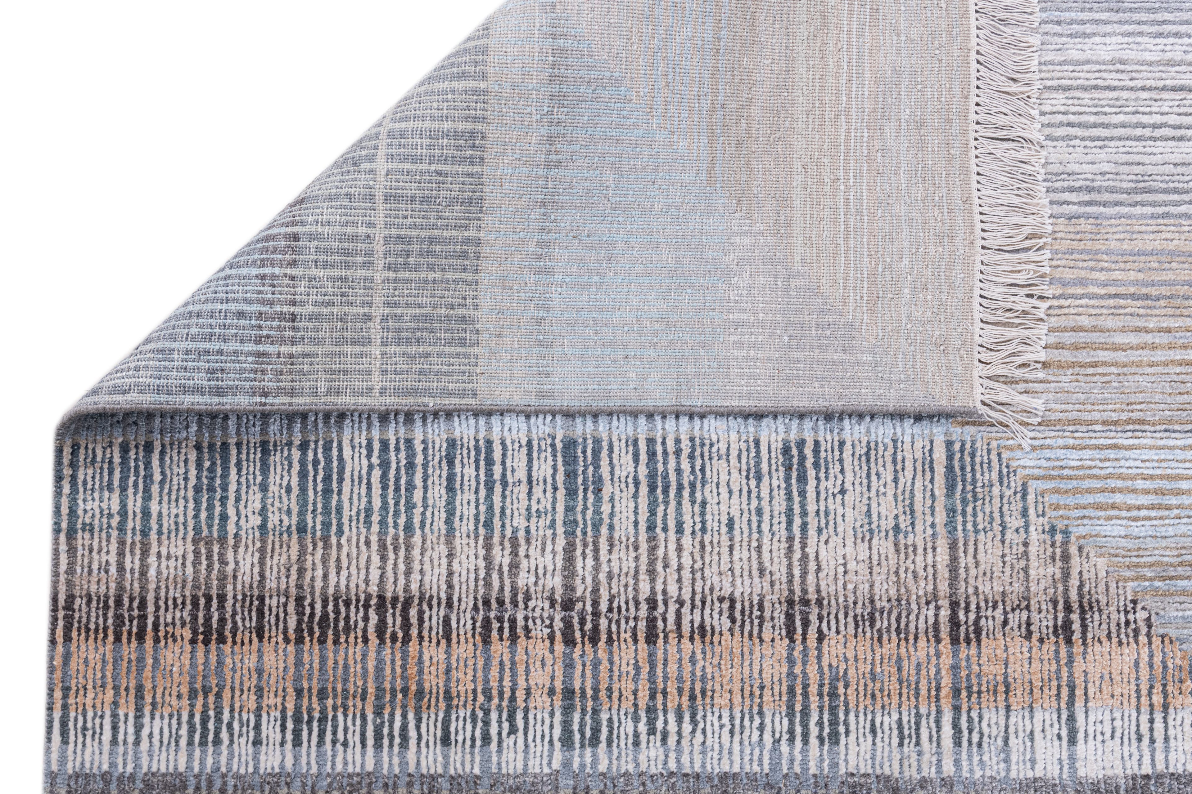 Hand Knotted Modern Contemporary Carpet 5