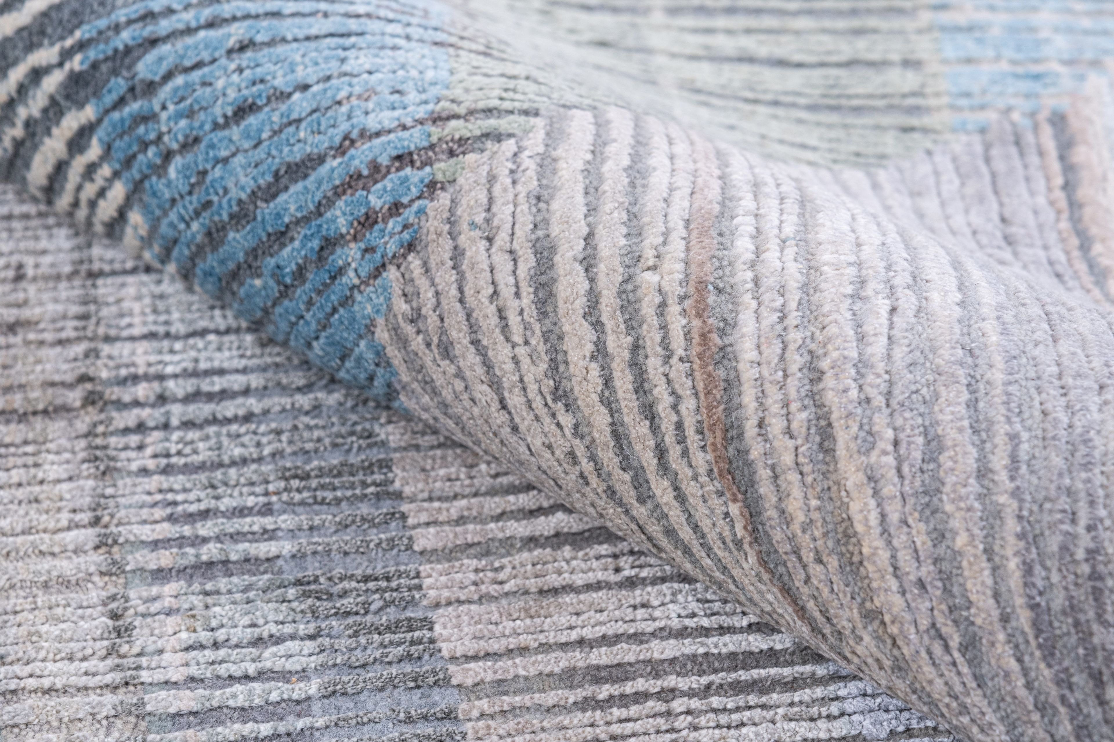 Hand Knotted Modern Contemporary Carpet 7