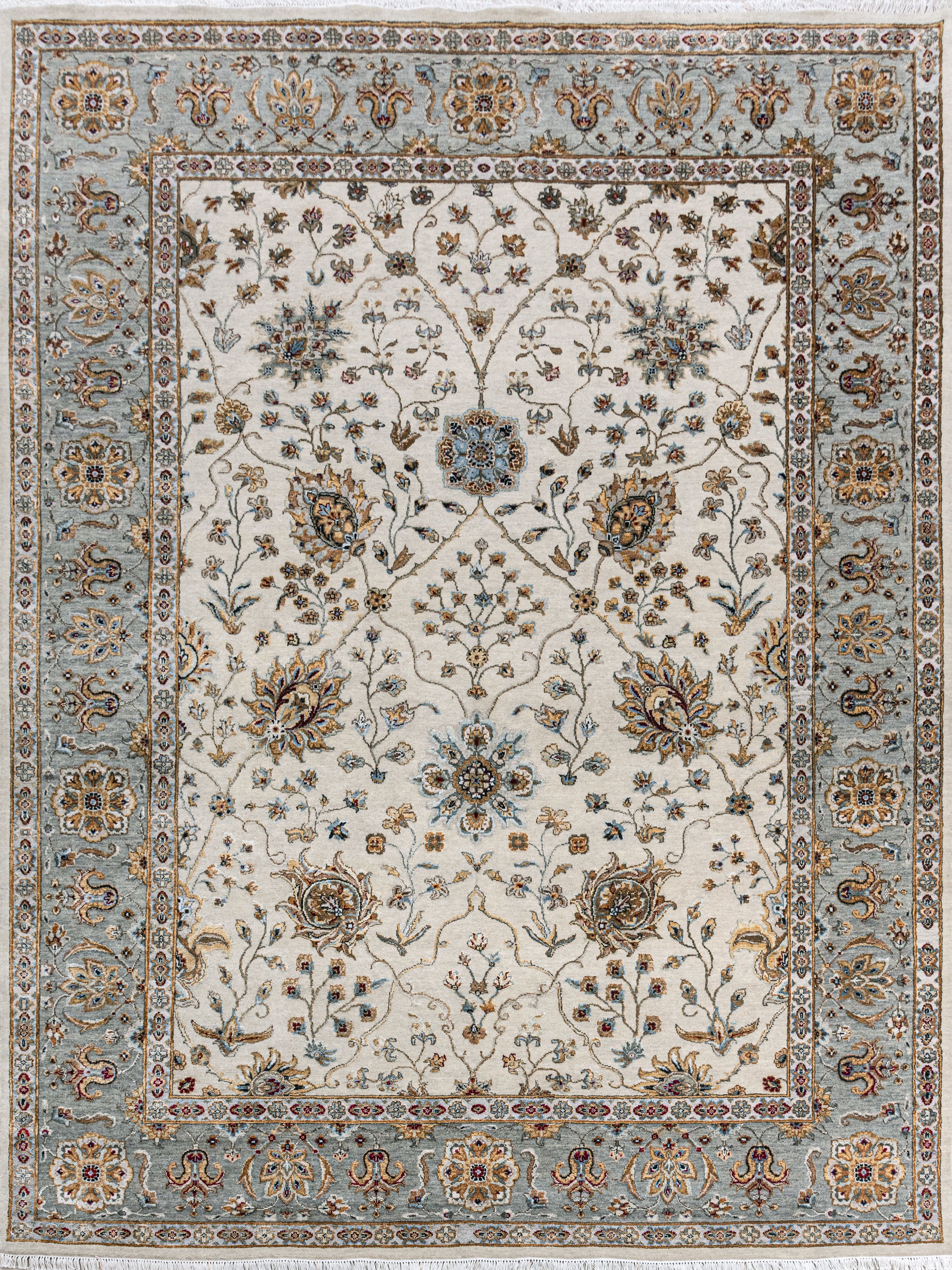 Hand Knotted Wool & Silk Carpet 2
